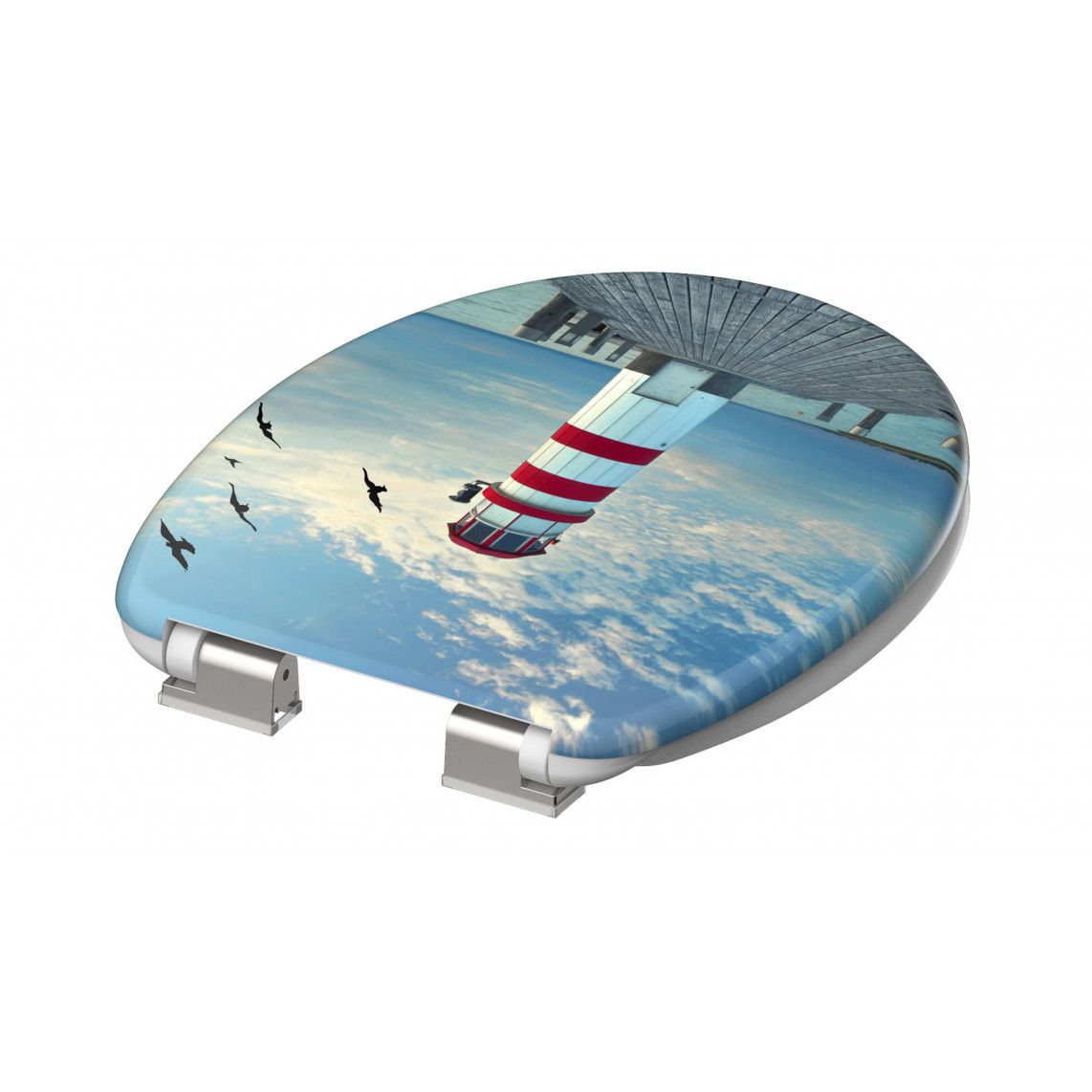 82149 Duroplast WC-zitting LIGHTHOUSE, met valrem vue 5