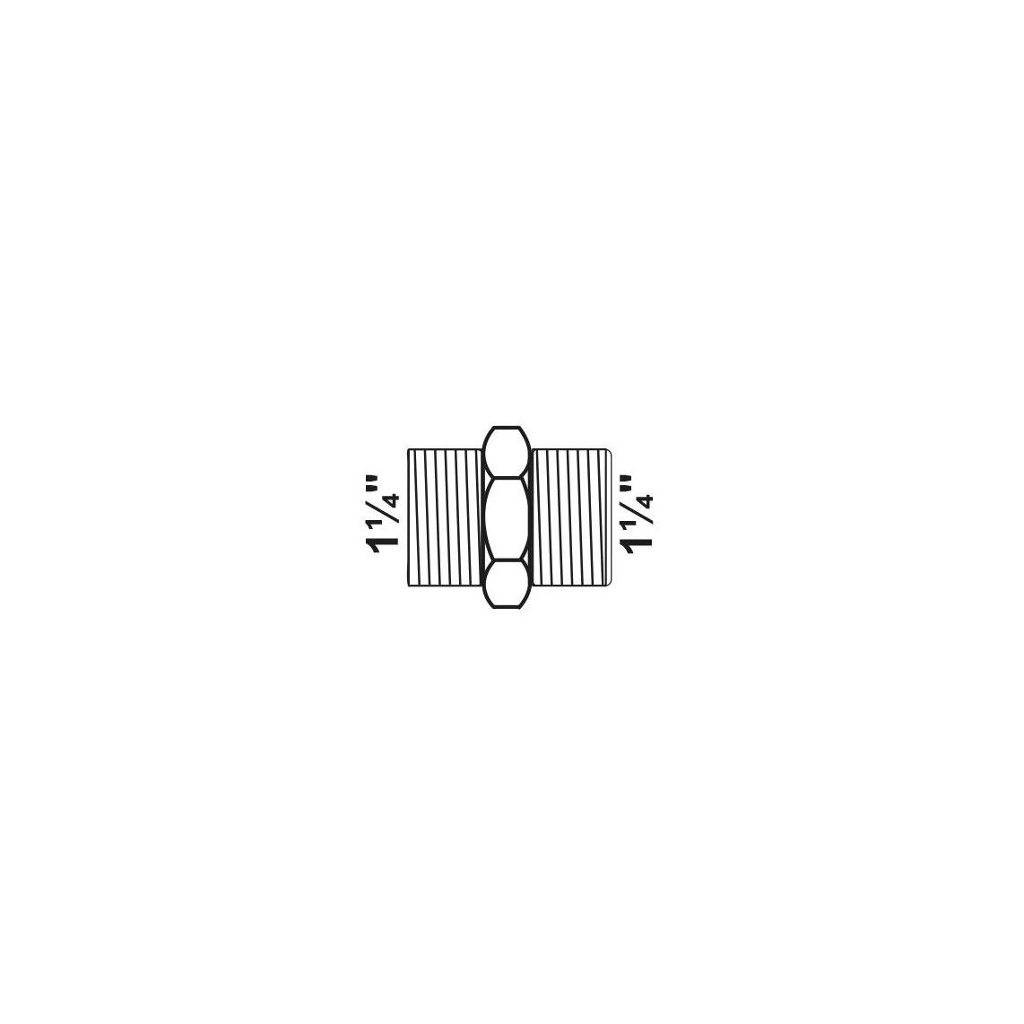 989784055 GI dubbele nippel, gegalvaniseerd, 1 1/4"BU, (280) vue 2