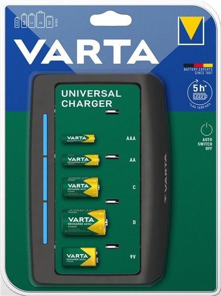 Varta- chargeur universel de piles - Ni-MH AA - AAA - C - D - 9V sans piles 300 minutes