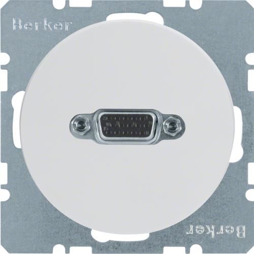 Prise Vga Berker R.1 / R.3 Blanc polaire, brillant