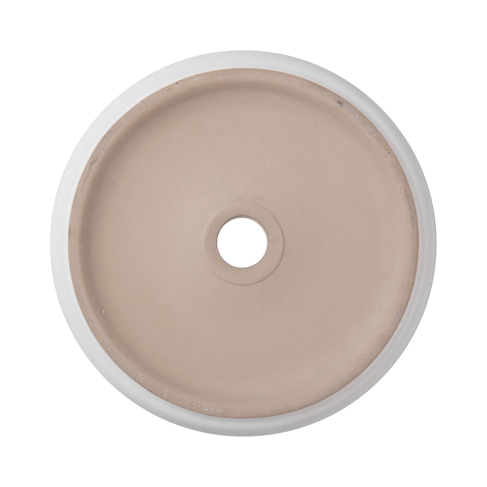 Aloni Fira Lavabo - À Poser – Sans Trop-plein – Sans Trou DE Robinet – Avec Bonde Clic-clac – Céramique – 36×12,5×36 CM – Blanc Mat