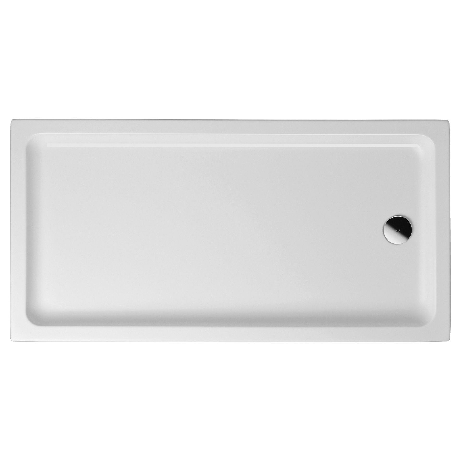 Aloni Receveur DE Douche - Rectangulaire - Acrylique - 100×90×4 CM - Blanc Brillant