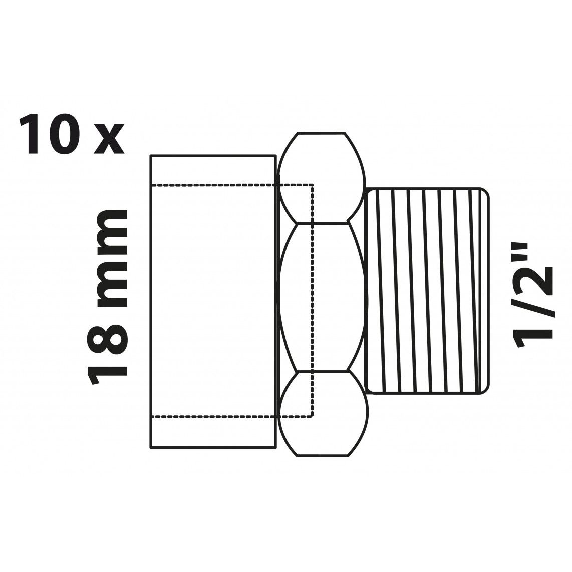 989088655 Transition nipple, red brass, 18 mm x 1/2" male, 1 socket (10x) vue 2