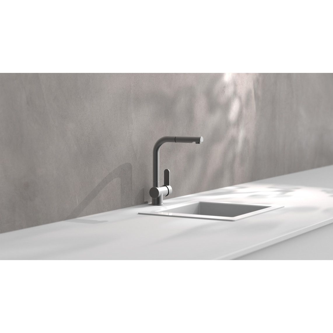 79720 LONDON Sink mixer, graphite matt, with pull-out spout vue 11