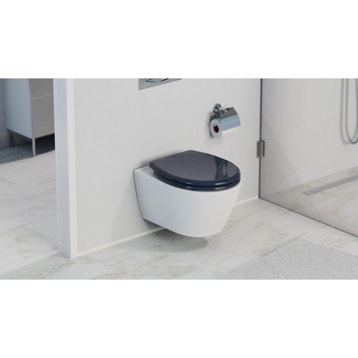 82304 Duroplast WC-zitting ANTHRAZIT, met valrem en afneembaar vue 10