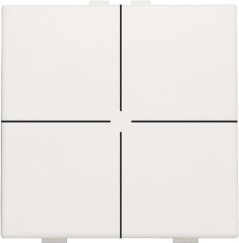 Bouton - poussoir quadruple pour Niko Home control Blanc