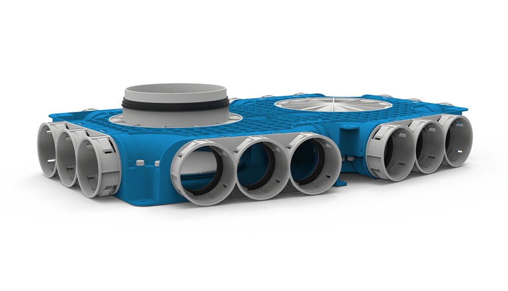 Vent-axia Vtvg 69 160 Collecteur Principal 18 X D 69 MM ET D 160 MM