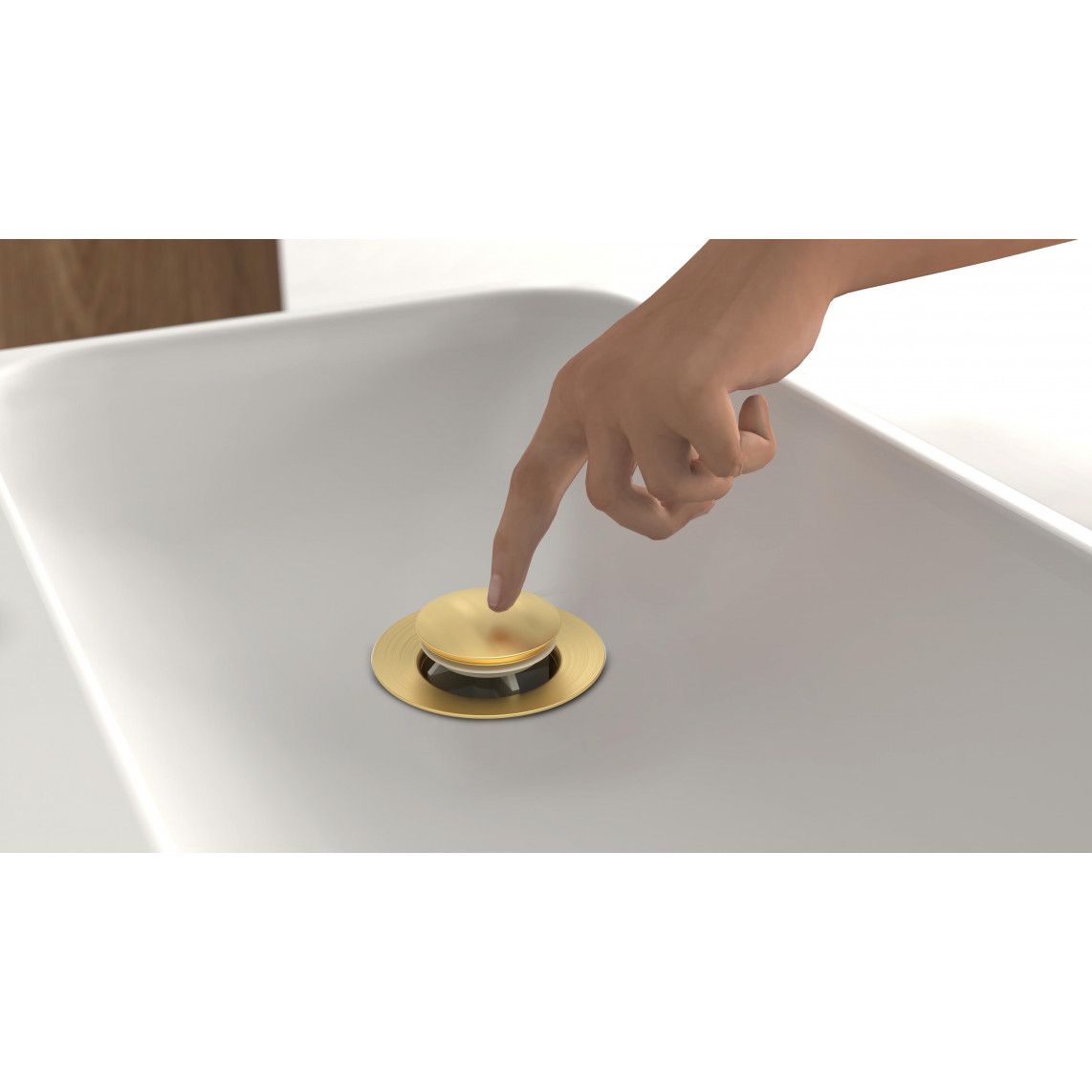 33617 NEW York Wash basin mixer, gold matt vue 9