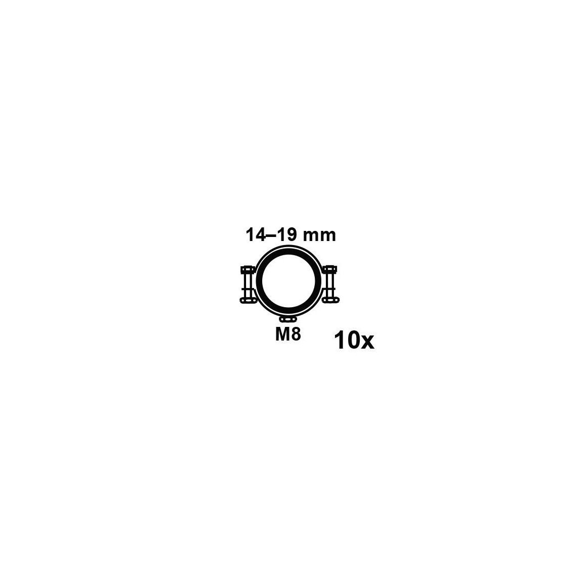 973560655 buisklem, 15 - 19 mm, geluiddicht, met M8 draadbus (10x) vue 2