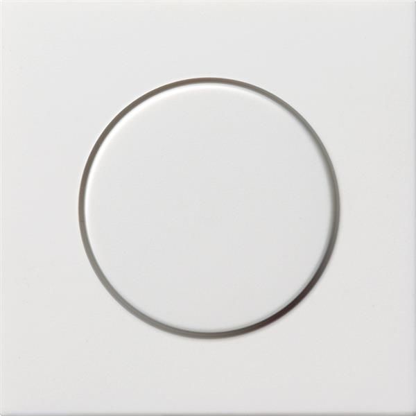 Cache avec bouton pour variateur et potentiomètre électronique Blanc brillant