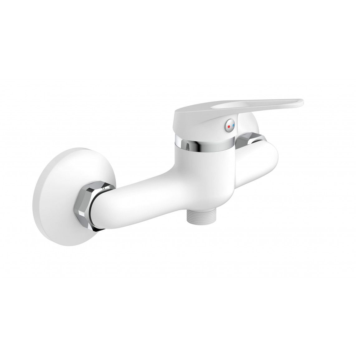 NI168SCR-W SPEED Shower mixer, white/chrome vue 4