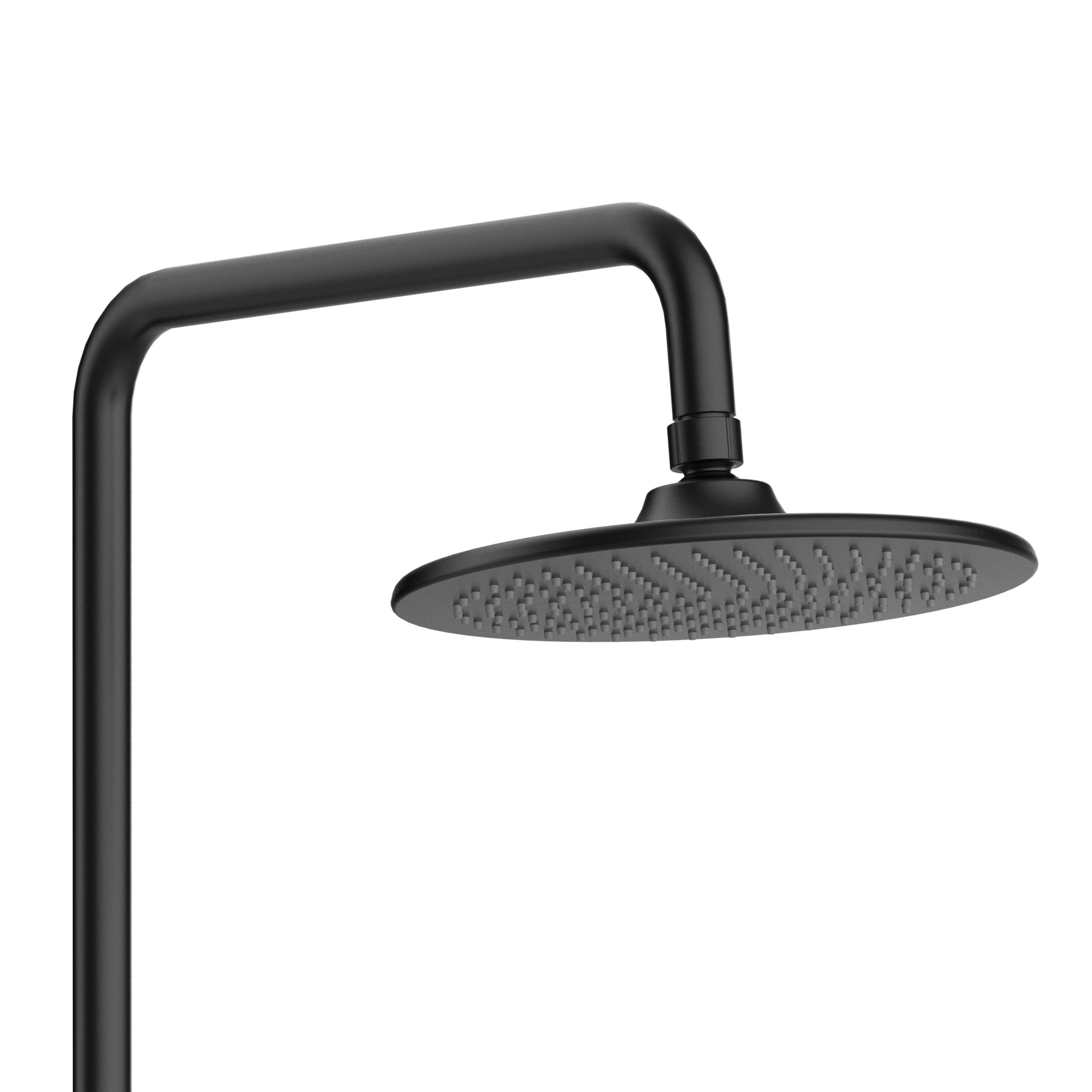 Aloni Optima Rondo Set DE Douche À Jets DE Pluie – Thermostatique – Montage Apparent – Belgaqua – Noir Mat