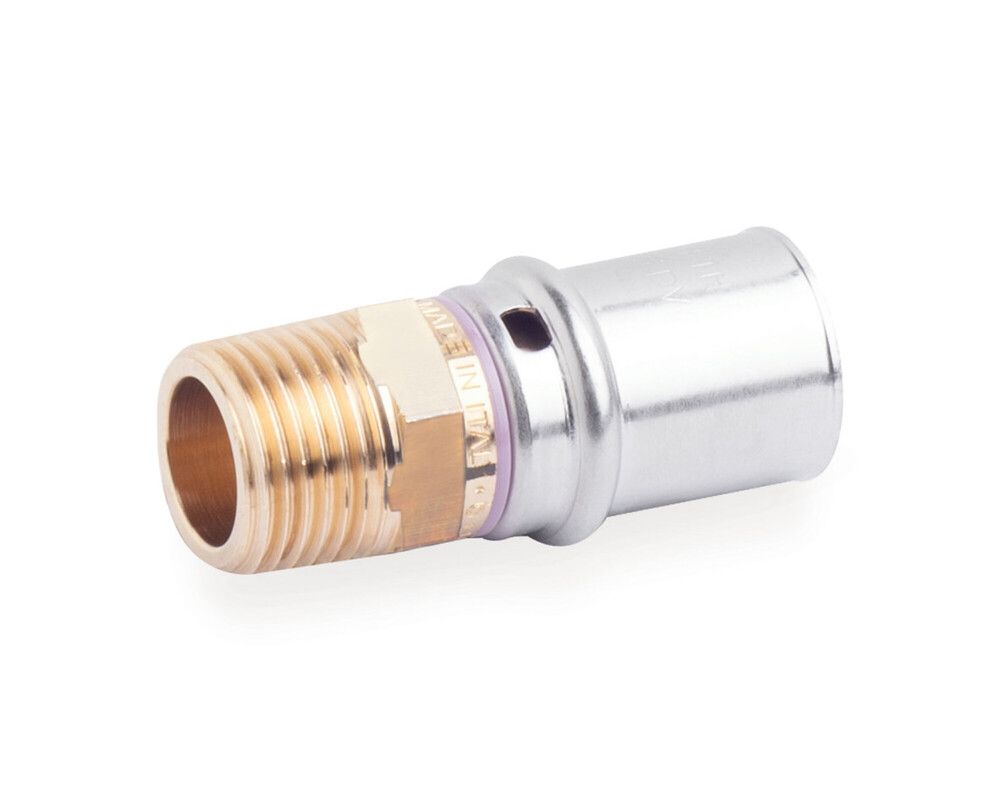 Systempex Raccord Droit Tube Pex-alu Raccord À Serrer 16-1/2M