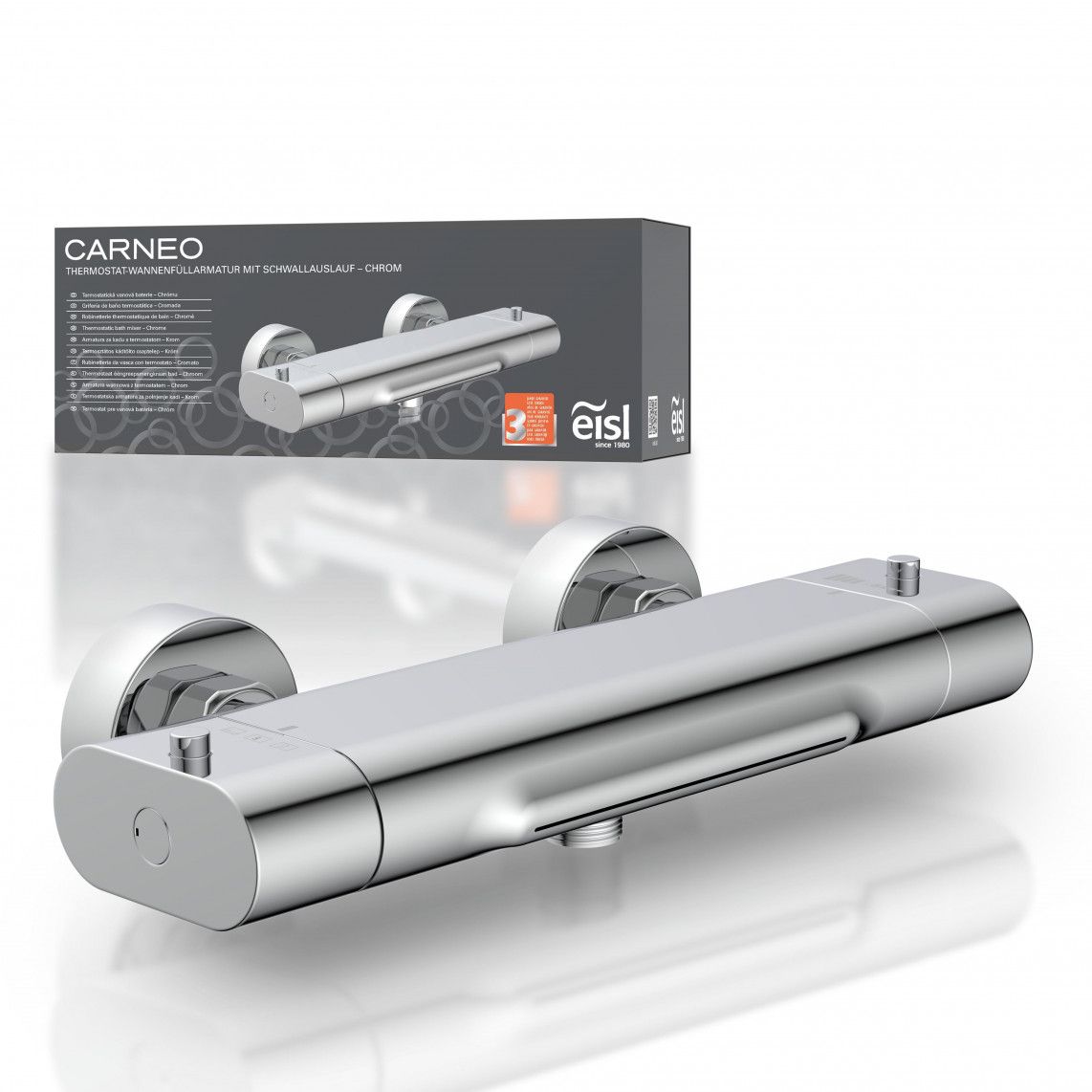 1330090 CARNEO Mitigeur bain/douche, avec bec cascade, chromé