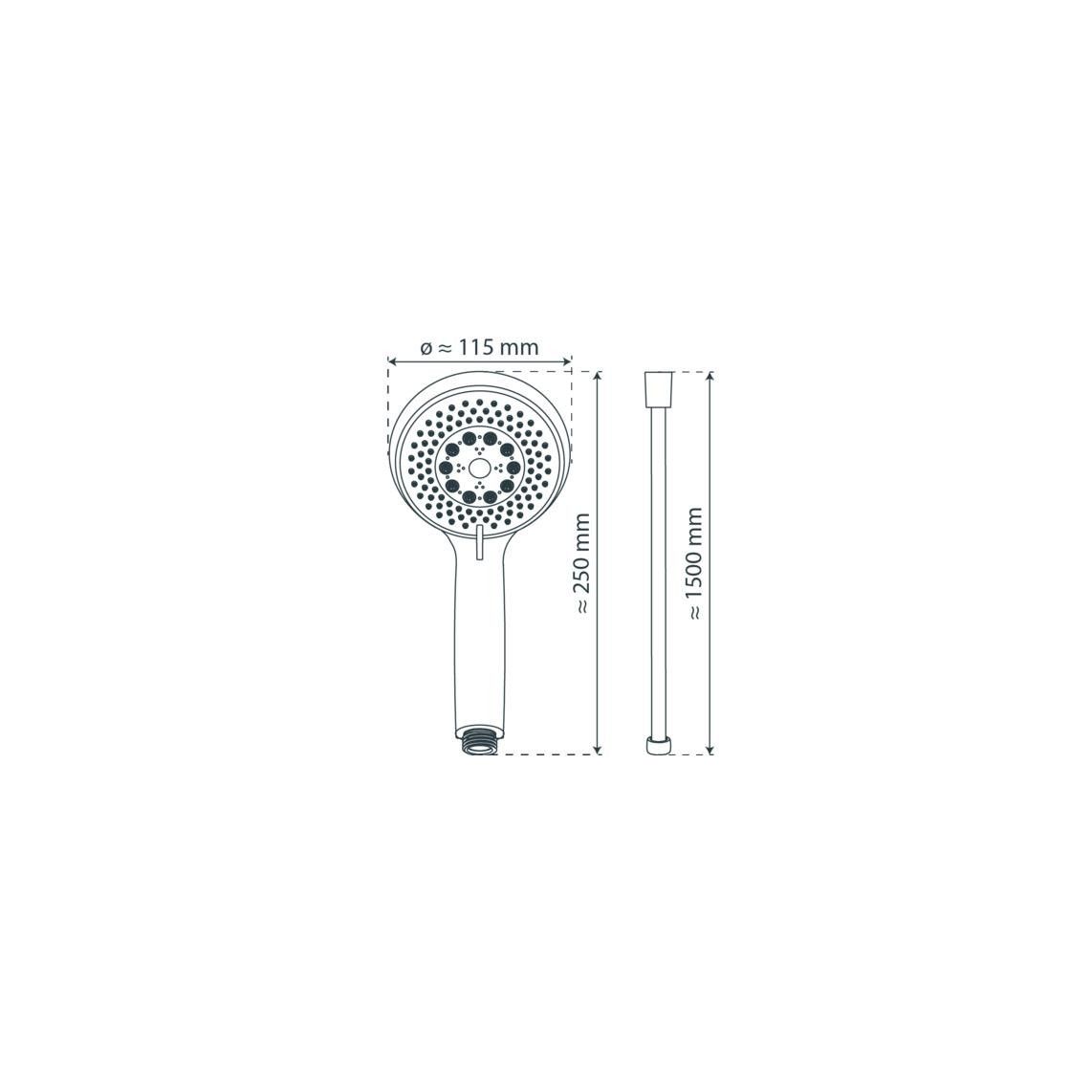 61850 TORINO Hand shower set, chrome vue 3