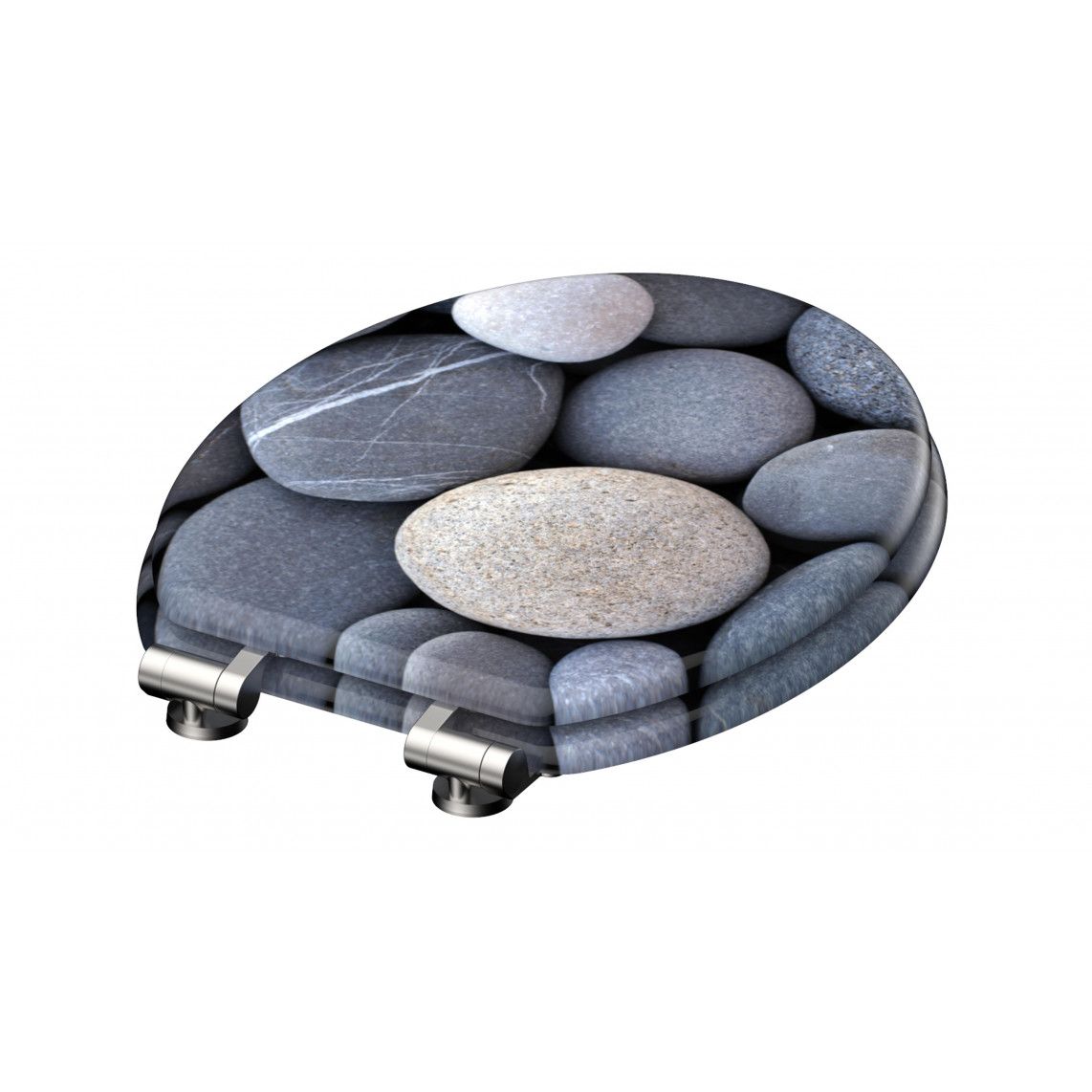 80130 MDF WC-zitting GREY STONES, met valrem vue 5