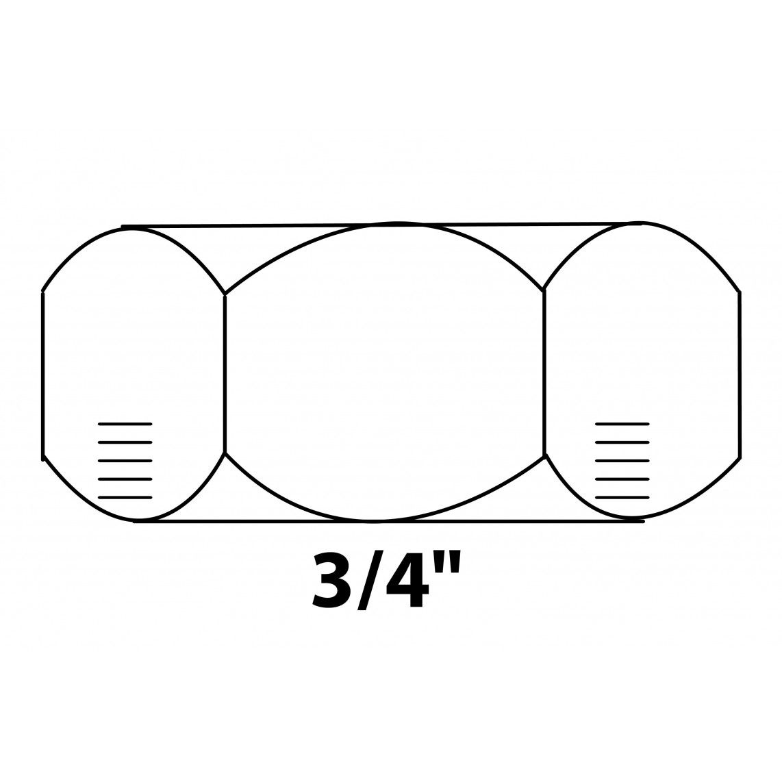 989433155 End cap, brass, chrome, 3/4" female vue 2