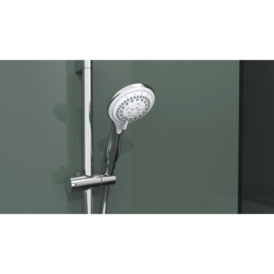 DX6041 BIOLUX Handdouche, chroom vue 3