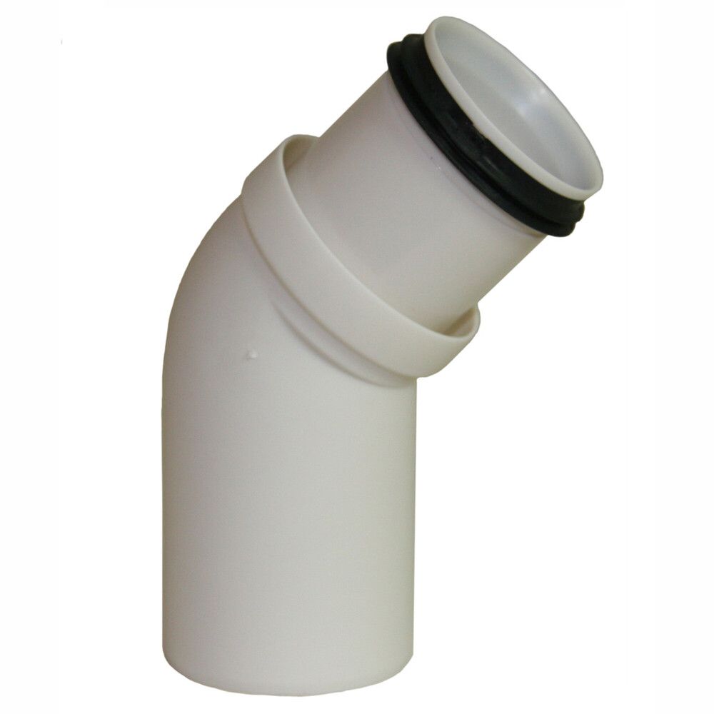 Pipelife Smartline PP Coude 45° Avec 1 Raccord D 50 Blanc