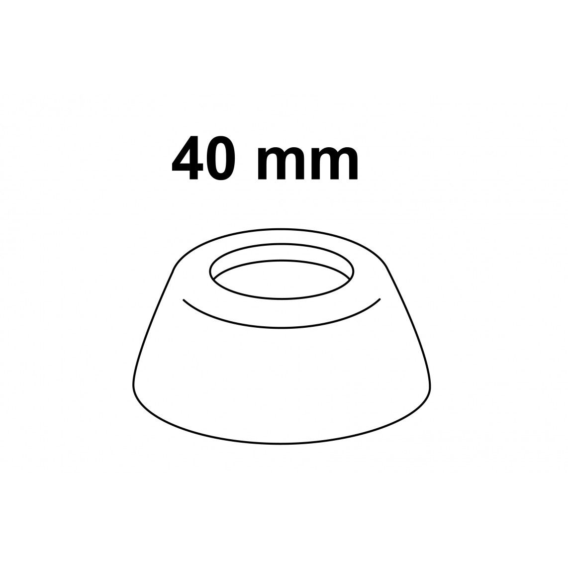 988375448 Rose, plastic, white, for DN 40 trap vue 2