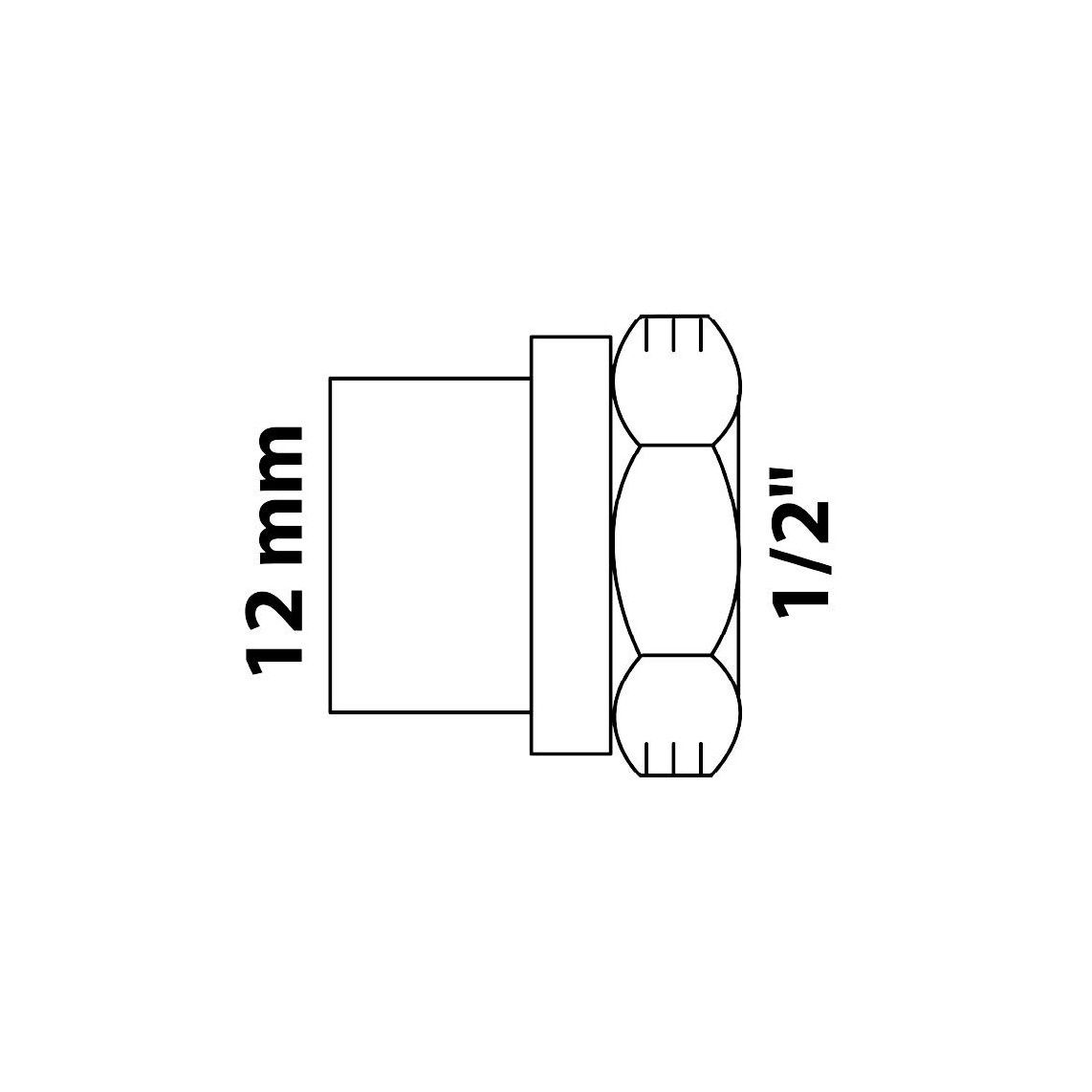 989108017 Transition socket, red brass, 12 mm x 1/2" female, 1 socket vue 2