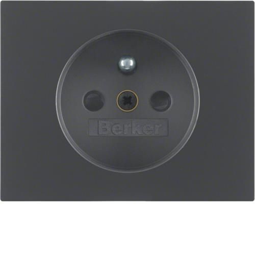 Sets de finition pour prise de courant avec terre Berker K.1 Anthracite, mat