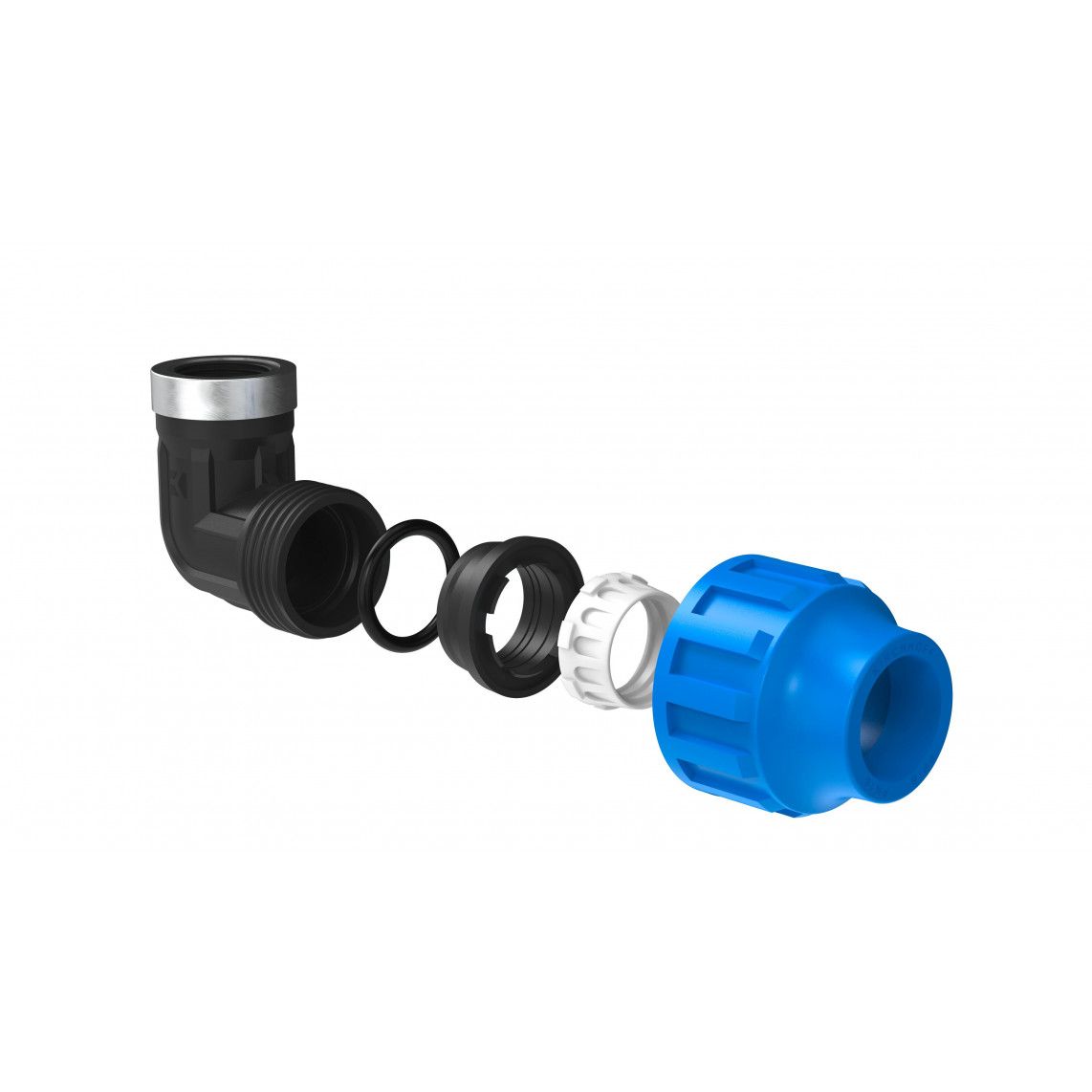 984846117 PP knie 90°, 20 mm x 1/2"BI, knelfitting voor tyleen/socarex vue 3