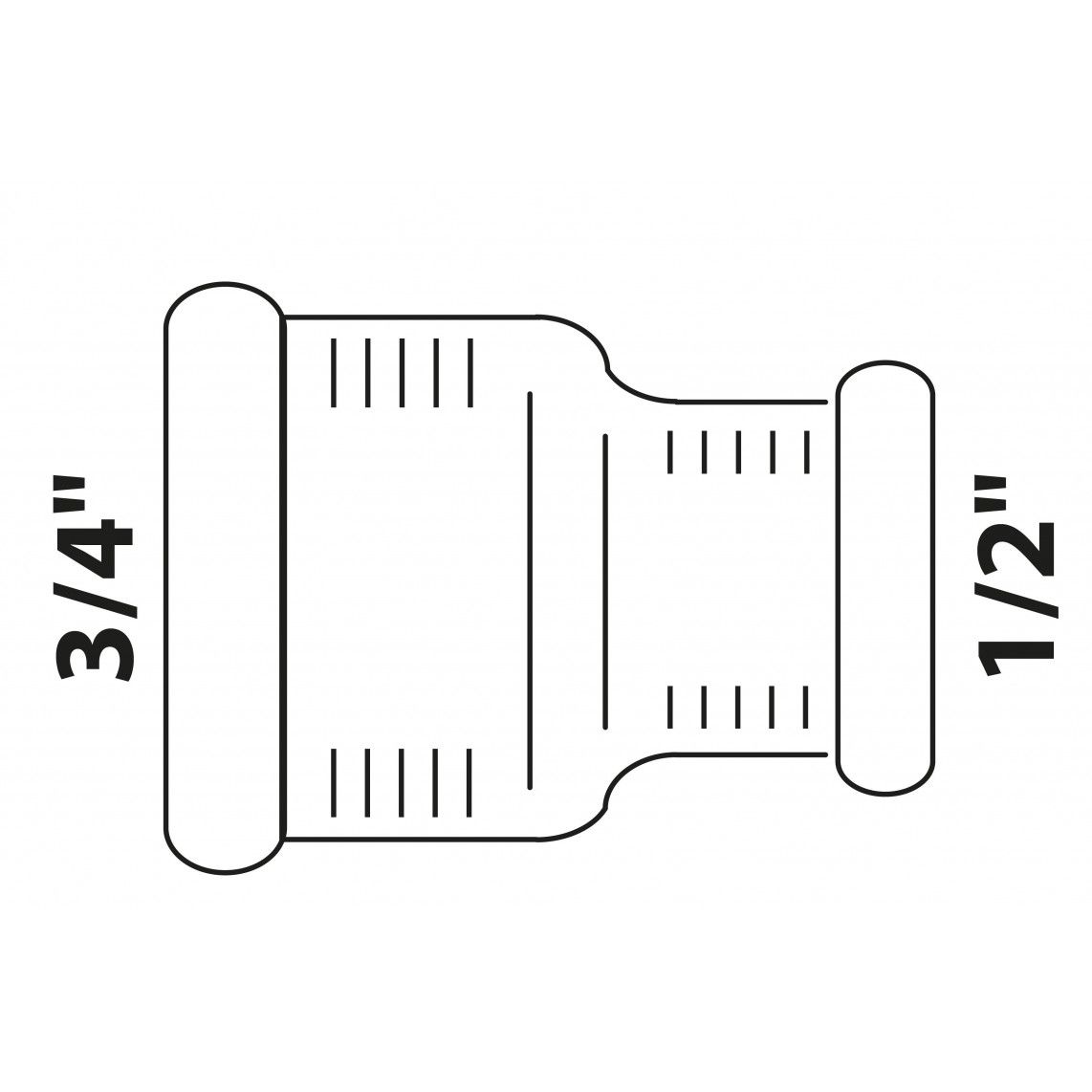 988954313 Reducing double socket, red brass, 3/4" female x 1/2" female vue 2