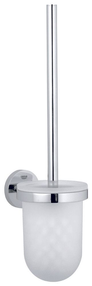 Grohe Essentials Porte-balai WC Verre/métal Mural Invisible Chromé