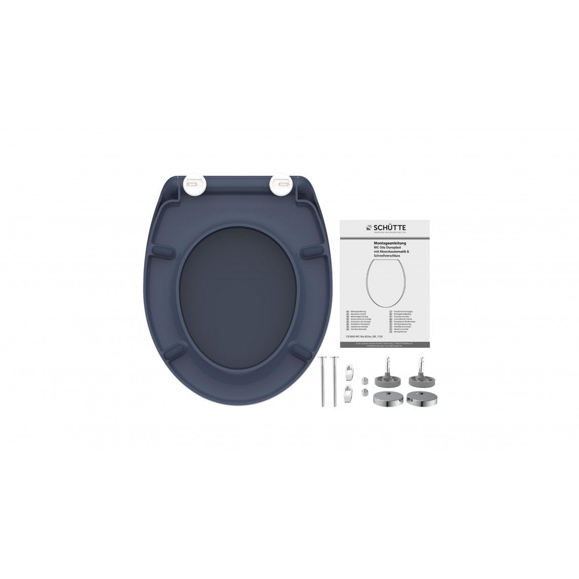 82304 Duroplast WC-zitting ANTHRAZIT, met valrem en afneembaar vue 6