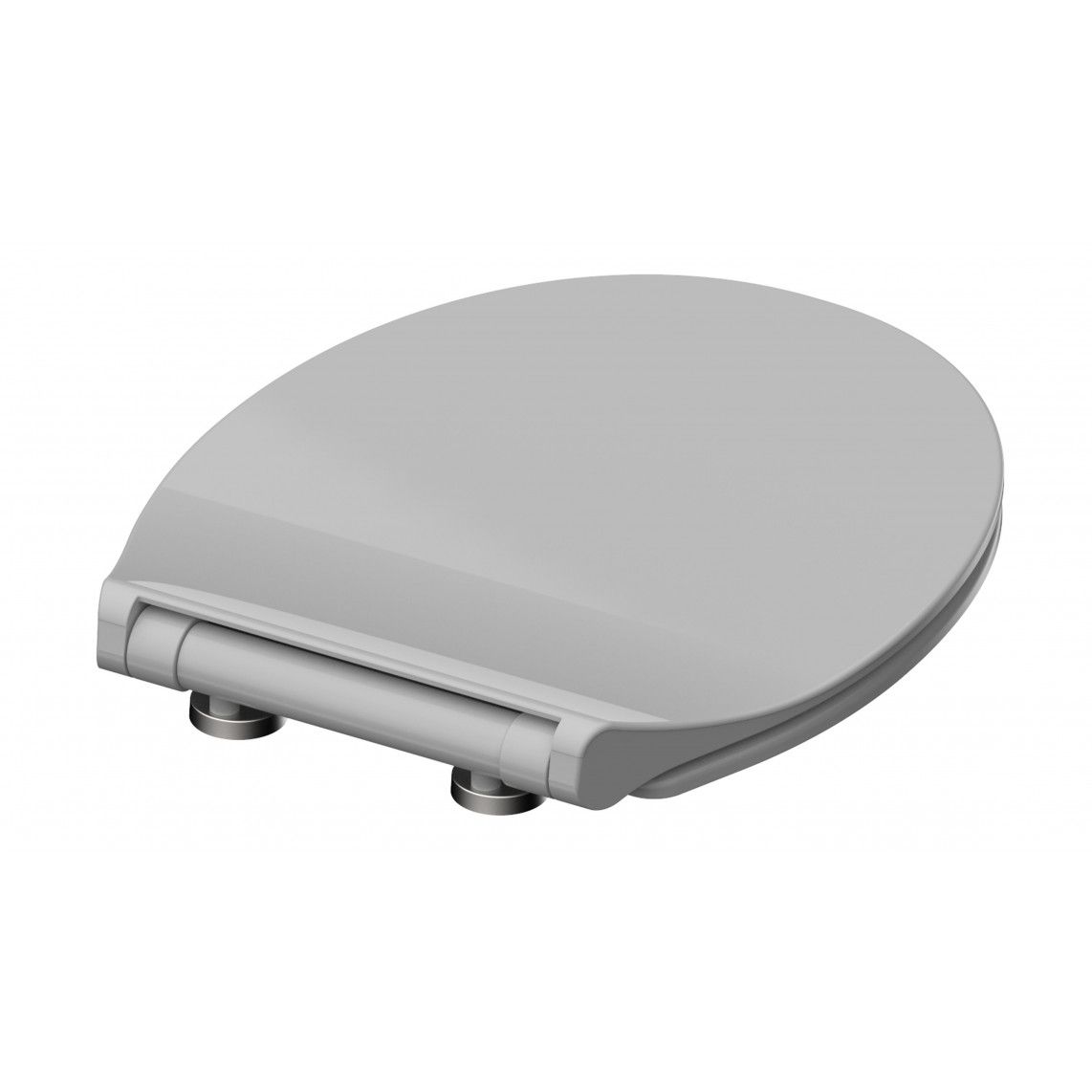 82702 Duroplast WC-zitting SLIM GREY, met valrem en afneembaar vue 5