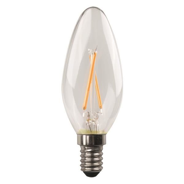 Lampe Led C37 crossed filament 2.5W E14 2700K 220 - 240V