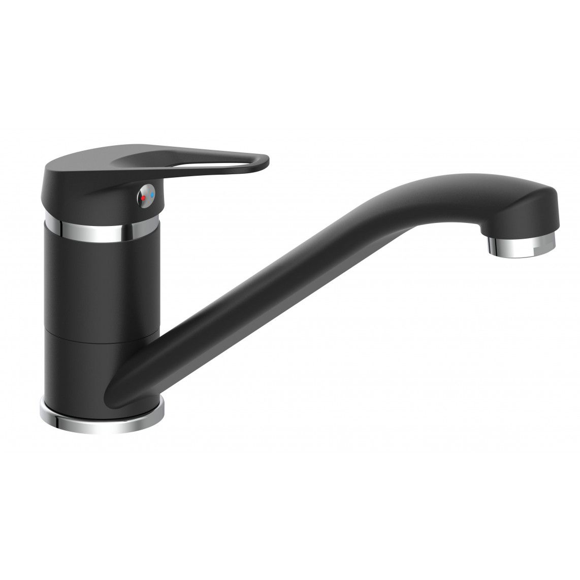 NI182SCR-B SPEED Sink mixer, black matt/chrome vue 3