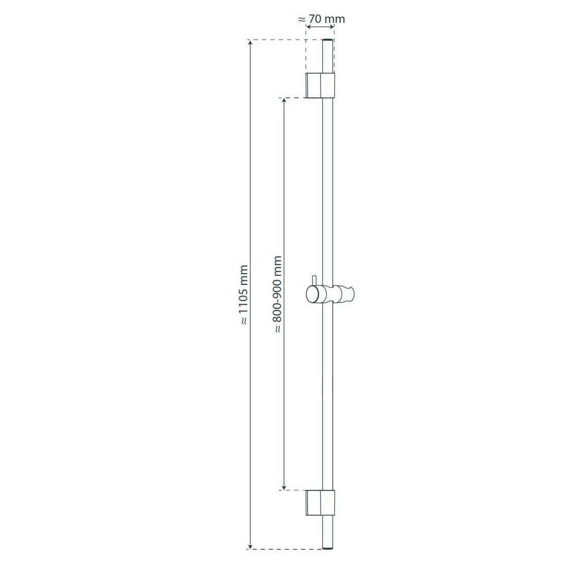 67151 STILO Barre de douche, chromé vue 2
