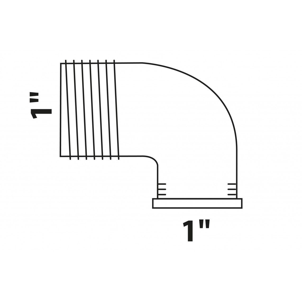 988956413 BR knie 90°, blanco, 1"BI x 1"BU, (3092) vue 2