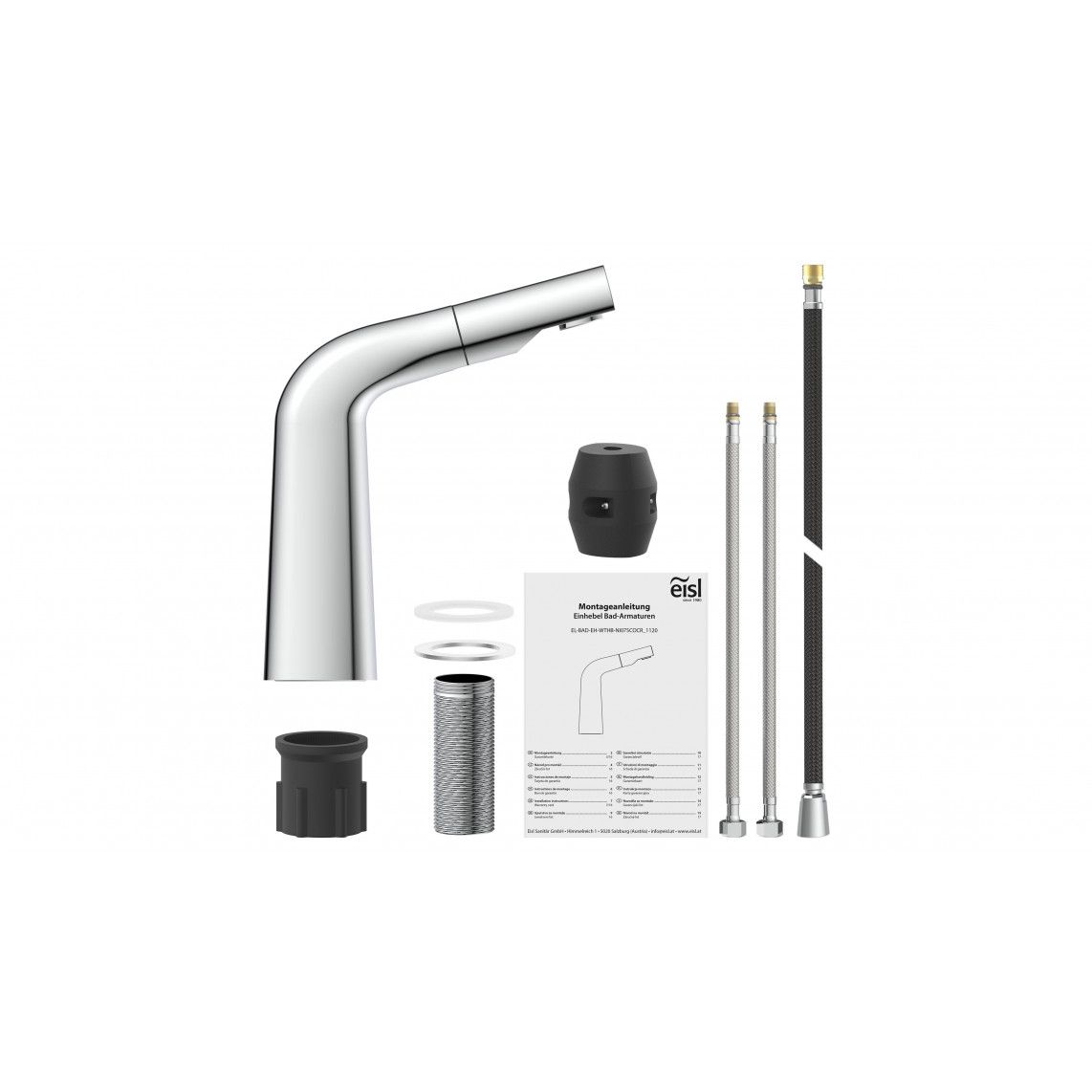 NI075COCR COOL Wastafelkraan, chroom, met uittrekbare haardouche vue 4