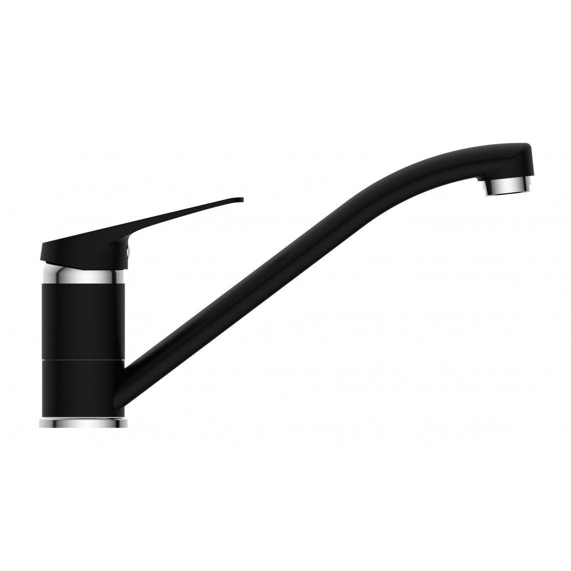 NI182SCR-B SPEED Sink mixer, black matt/chrome vue 4