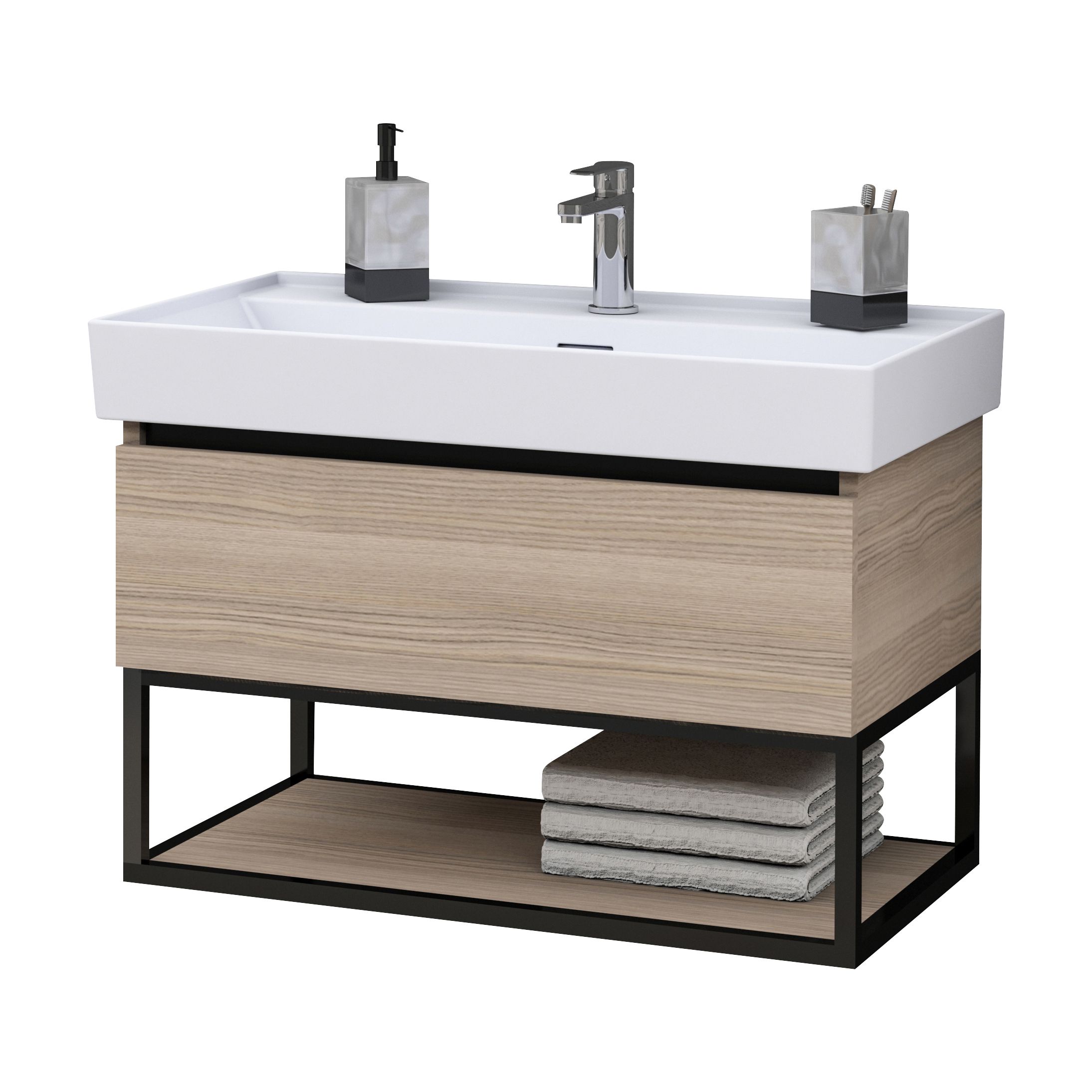 ALONI SHARP MEUBLE SOUS-PLAN (80CM) - NOISETTE vue 2