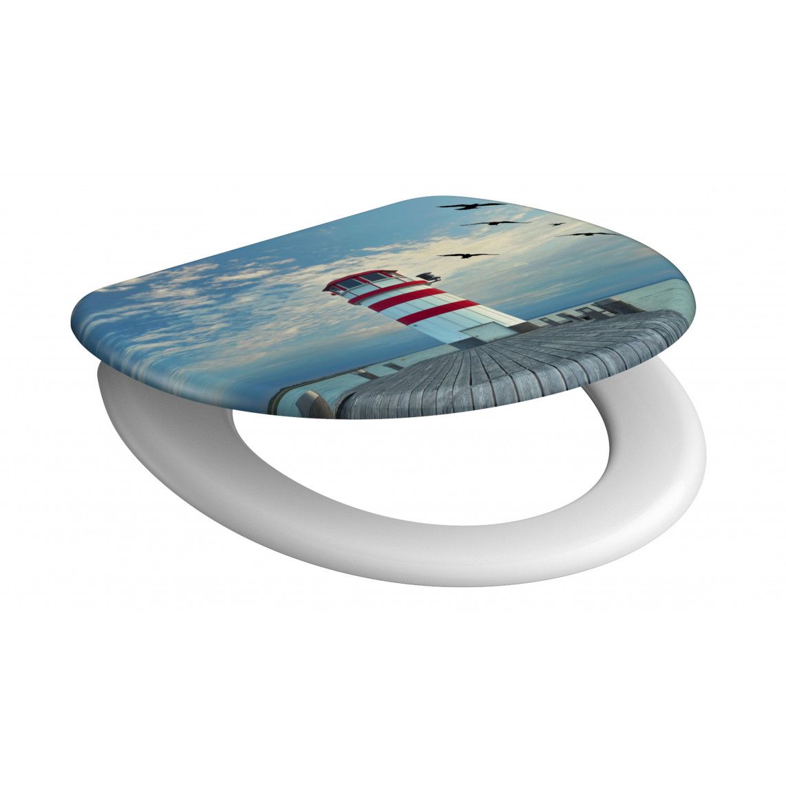 82149 Duroplast WC-zitting LIGHTHOUSE, met valrem vue 3