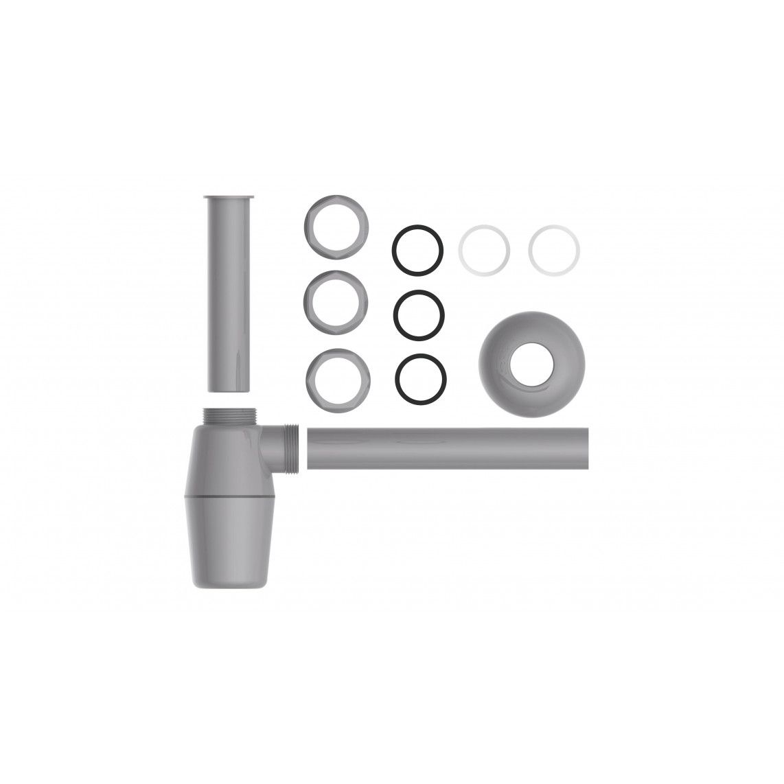 98803049 ECO-SAVE Bottle trap, plastic, grey, 1 1/4" x 32 mm vue 3