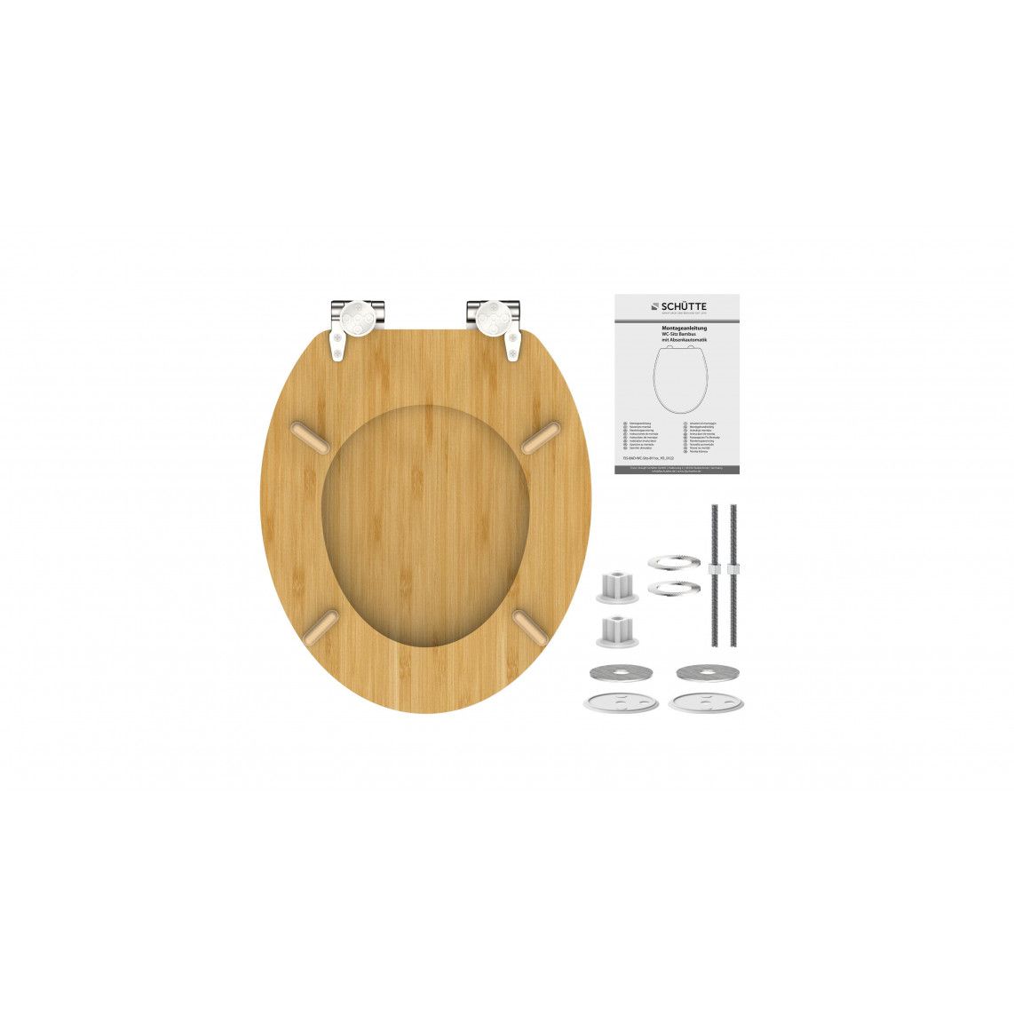 81101 Toilet seat NATURAL BAMBOO, Bamboo, with soft close vue 7