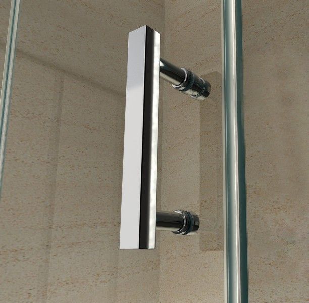 ALONI CABINE DE DOUCHE – PORTE PIVOTANTE ET PAROI LATÉRALE -800X800X1900MM - CHROME-VERRE CLAIR vue 3
