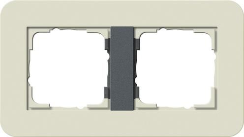 Afdekraam Gira E3 zand Soft-Touch met draagframe Antraciet zand Soft-Touch met draagframe vue 1