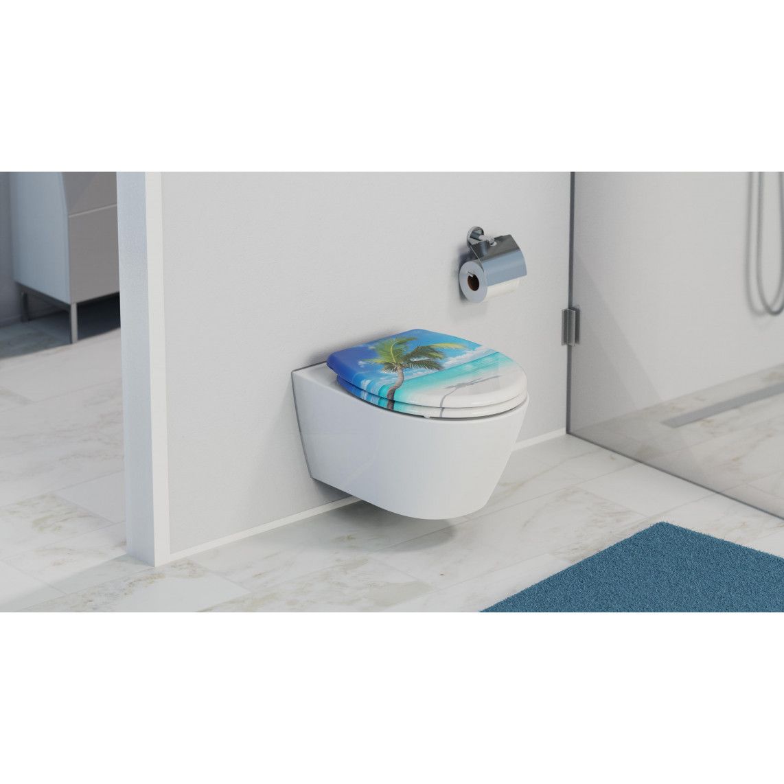82363 Duroplast WC-zitting CARRIBEAN, met valrem en afneembaar vue 10