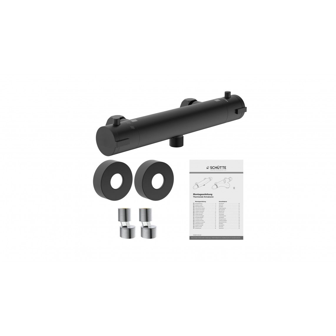 52466 LONDON Thermostatic shower mixer, black matt vue 6