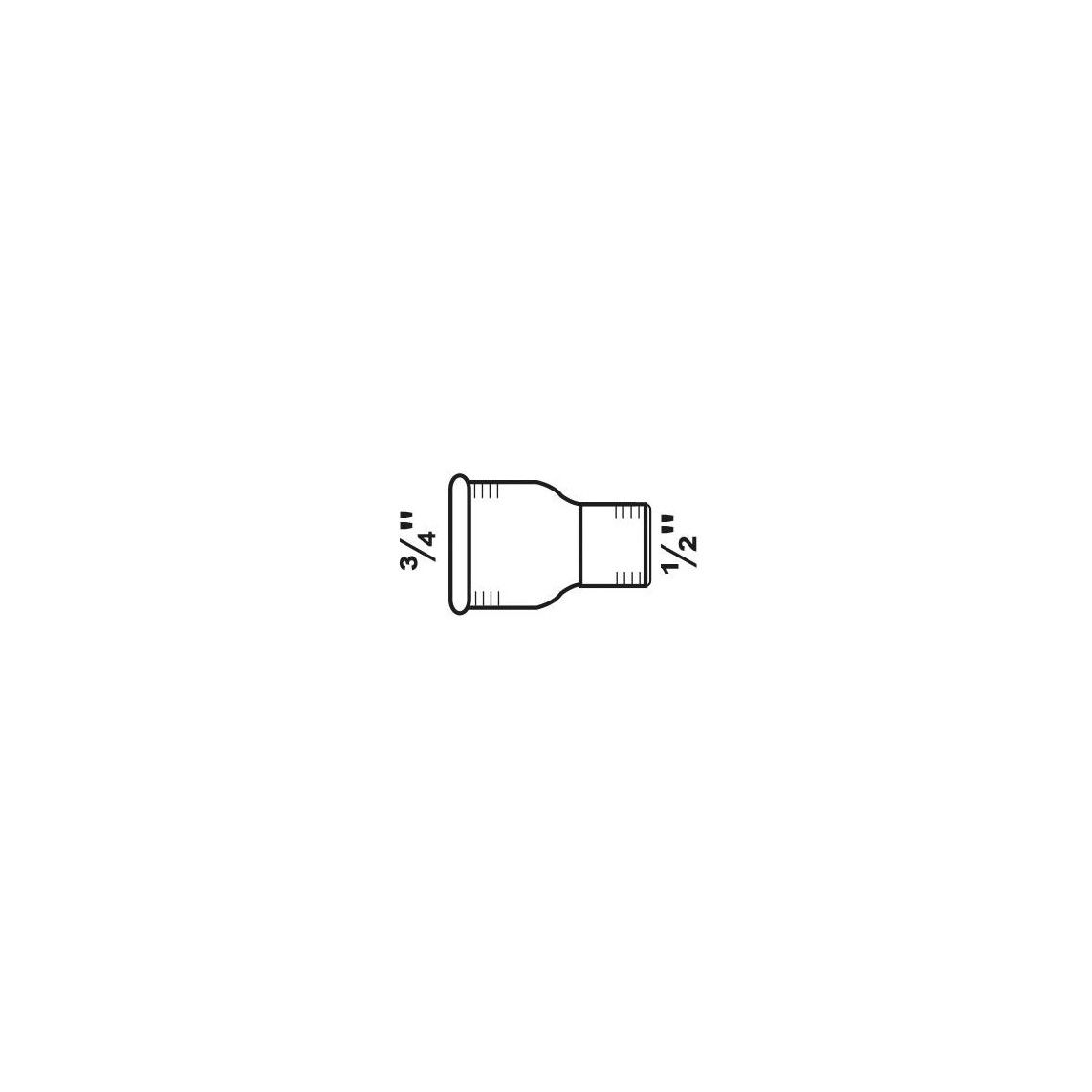 989752055 GI verloopsok, gegalvaniseerd, (240) 3/4"BI x 1/2"BI, (240) vue 2