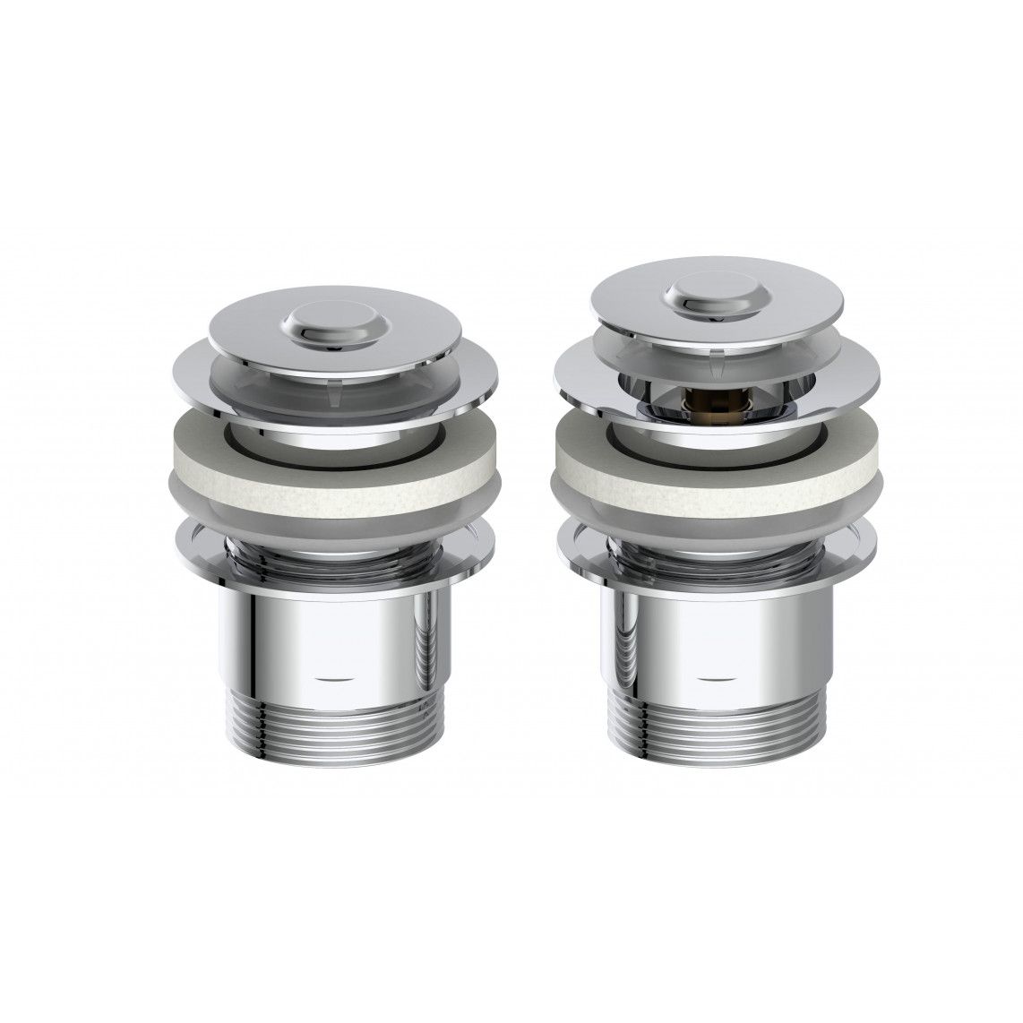 98807320 DAV-2WK Drain valve, chrome, 1 1/4" x 65 mm, with overflow vue 5