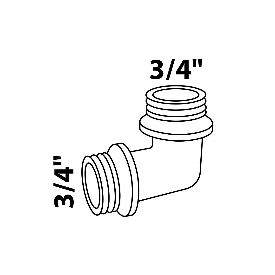 989397155 MS knie 90°, chroom, 3/4"BU vue 2