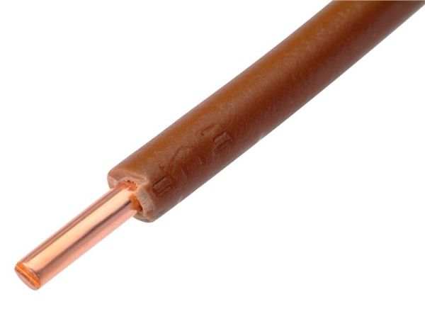 Vob 1.5 Brun (H07V-U) en rouleau de 100m classe CPR: ECA