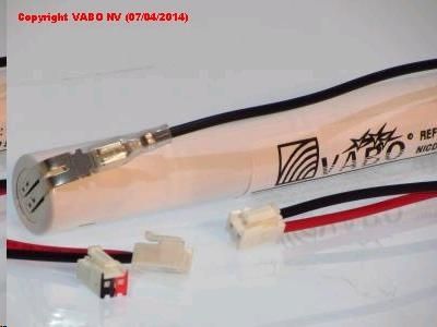 Ni-Cd 5sc ht stack - wired conn 11608 6.0V 23 x 215 (A70-15--302)